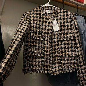 Mango Houndstooth Blazer